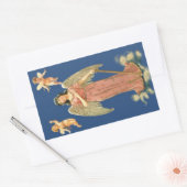 Engel met anker rechthoekige sticker (Envelop)