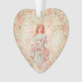 Engel met bloemen ornament (voorkant)