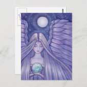 Engel met Briefkaart van de Kleine Wereld (Voorkant / Achterkant)