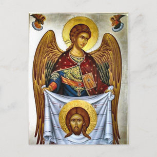 Engel met de Heilige Mandylion Orthodoxe Icoon Briefkaart