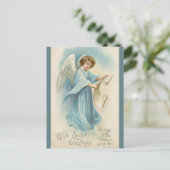  engel met een scroll paasgroet briefkaart (Staand voorkant)