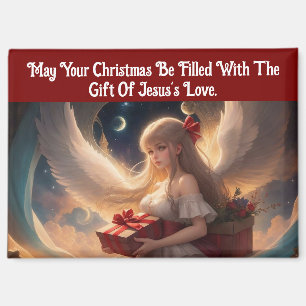 Engel met geschenken Kerstmagneet Magneet