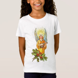 engel met heilig en mandolin t-shirt