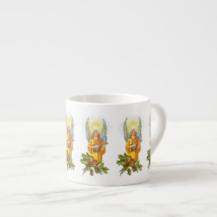 Engel met hulst en mandoline espresso kop