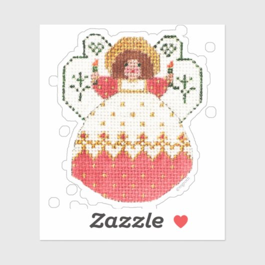 Engel met kaarsen sticker (Vel)