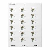 engel met kerstboom etiket (Full Sheet)