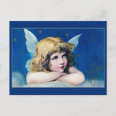 Engel met kerststerren briefkaart (Voorkant)