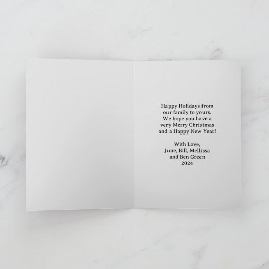 Engel met kerstversiering kaart (Binnen)