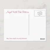 engel met roze lint briefkaart (Achterkant)