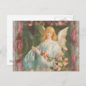 Engel met Rozen Briefkaart (Voorkant / Achterkant)