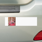 ENGEL MET ROZEN BUMPERSTICKER (Op auto)