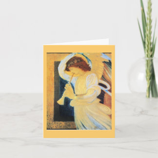 Engel met Trompet, Fijn Art. burne-Jones Feestdagen Kaart