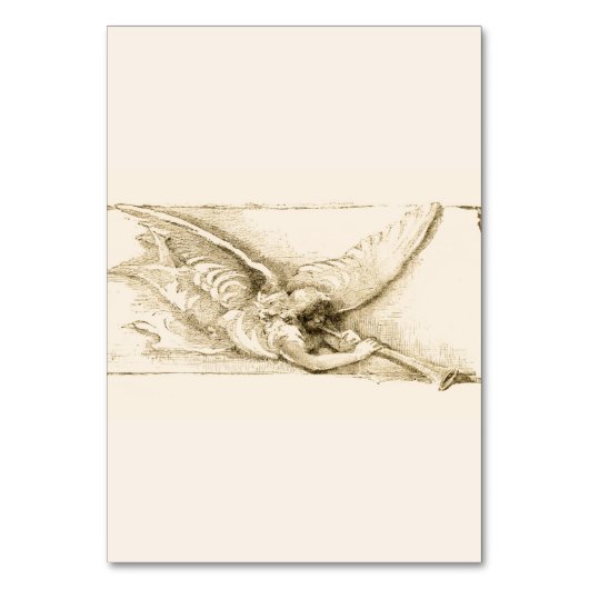  engel met trompet monoton kaart (Voorkant)