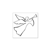 Engel met trompetstempel 	rubberstempel (Afrduk)