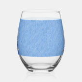 Engel met witte kat op wolk Hemelblauw Wijnglas Zonder Voet (Links)