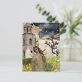 Engel Mixed Media Collage Briefkaart (Staand voorkant)
