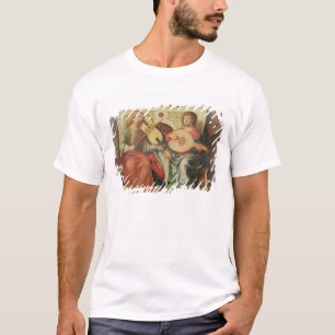 engel musici van het schilderen van Virgin en T-shirt