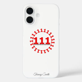Engel nummer 111 Rood ontwerp – Manifestatie iPhone 16 Hoesje