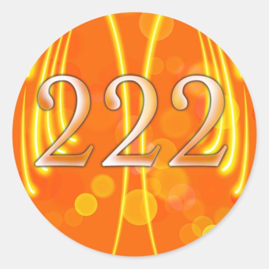 Engel nummer 222 ronde sticker (Voorkant)