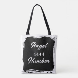 Engel nummer "4444" Dubbelzijdige Canvas tas