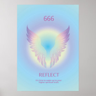 Engel nummer Aura 666 Reflect Poster