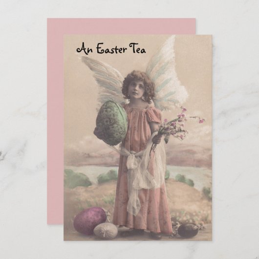 engel Paaspartij uitnodigingen (Voorkant / Achterkant)