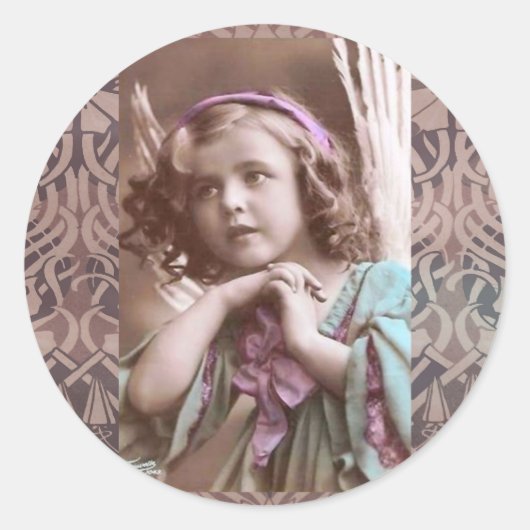  Engel Ronde Sticker (Voorkant)