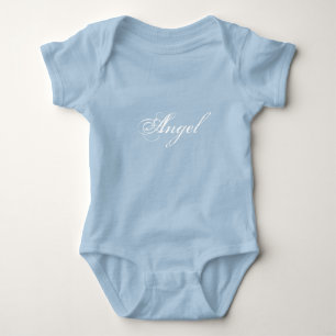 Engel script witte letters schattig romper