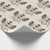 Engel skelet Gotische Kerstmis Cadeaupapier (Hoek)