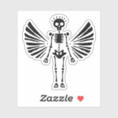 Engel skelet Gotische Kerstmis Sticker (Vel)