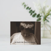 Engel ter wereld briefkaart (Staand voorkant)