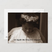 Engel ter wereld briefkaart (Voorkant / Achterkant)