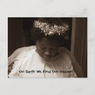 Engel ter wereld briefkaart