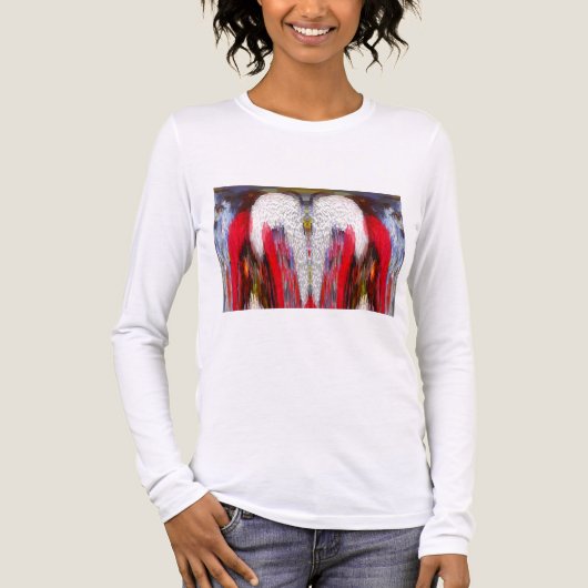 Engel trendy mode Tri-Blend shirt (Voorkant volledig)