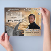 Engel Uitvaartdienst Programma Flyer (Hand)