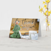 Engel van Dankbaarheid - Een Rustieke Thanksgiving Kaart (Gele Bloem)