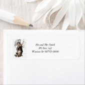 Engel van de aankondiging eind jaren 1400 etiket (Insitu)