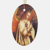 Engel van de aankondiging Rode Kerstmis Keramisch Ornament (Links)