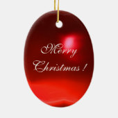 Engel van de aankondiging Rode Kerstmis Keramisch Ornament (Achterkant)