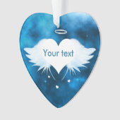Engel van de Heart Acrylic Heart Ornament (voorkant)