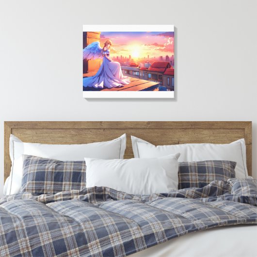 Engel van de ochtend canvas afdruk (Insitu (Slaapkamer))