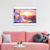Engel van de ochtend canvas afdruk (Insitu (Woonkamer))