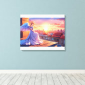 Engel van de ochtend canvas afdruk (Insitu (Houten vloer))