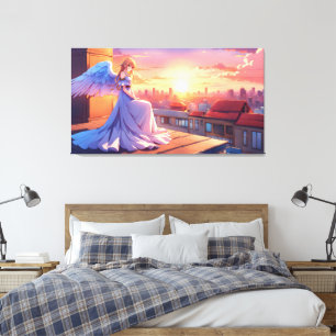 Engel van de ochtend canvas afdruk
