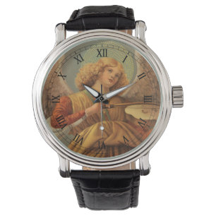 Engel van de Renaissance die viool speelt Melozzo  Horloge
