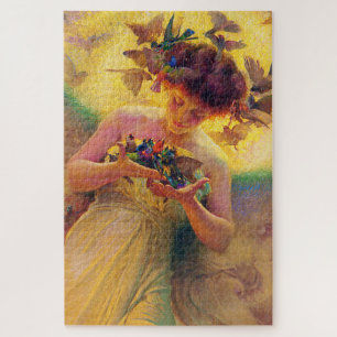 “Engel van de Vogels” door Franz Dvorak Legpuzzel
