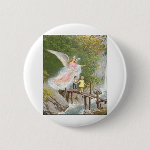 Engel van God, mijn voogd. Ronde Button 5,7 Cm