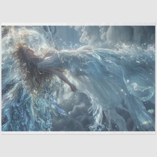 Engel van Grace Oplopend naar de hemel Decoupage Tissuepapier (Voorkant)