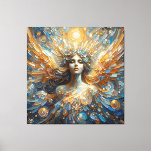 Engel van mijn stretched canvas Print