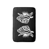 Engel vissen Soft Blue en witte kustdeco Badmat (Voorkant Verticaal)